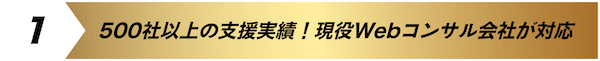 500社以上の支援実績！現役Webコンサル会社が対応